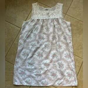 Vintage Ventura Floral Lace Chemise Night Slip